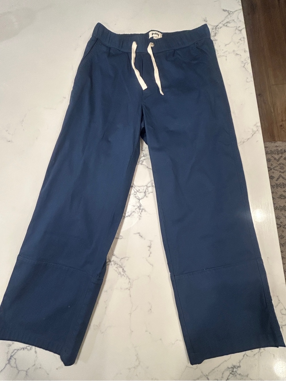 Pact Daily Twill Cropped Pant Organic Cotton Navy size small
